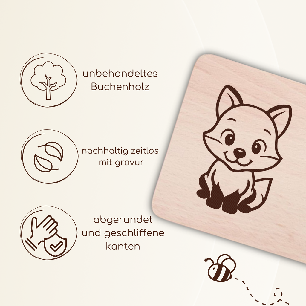 Frühstücksbrettchen mit BabyFuchs-Gravur
