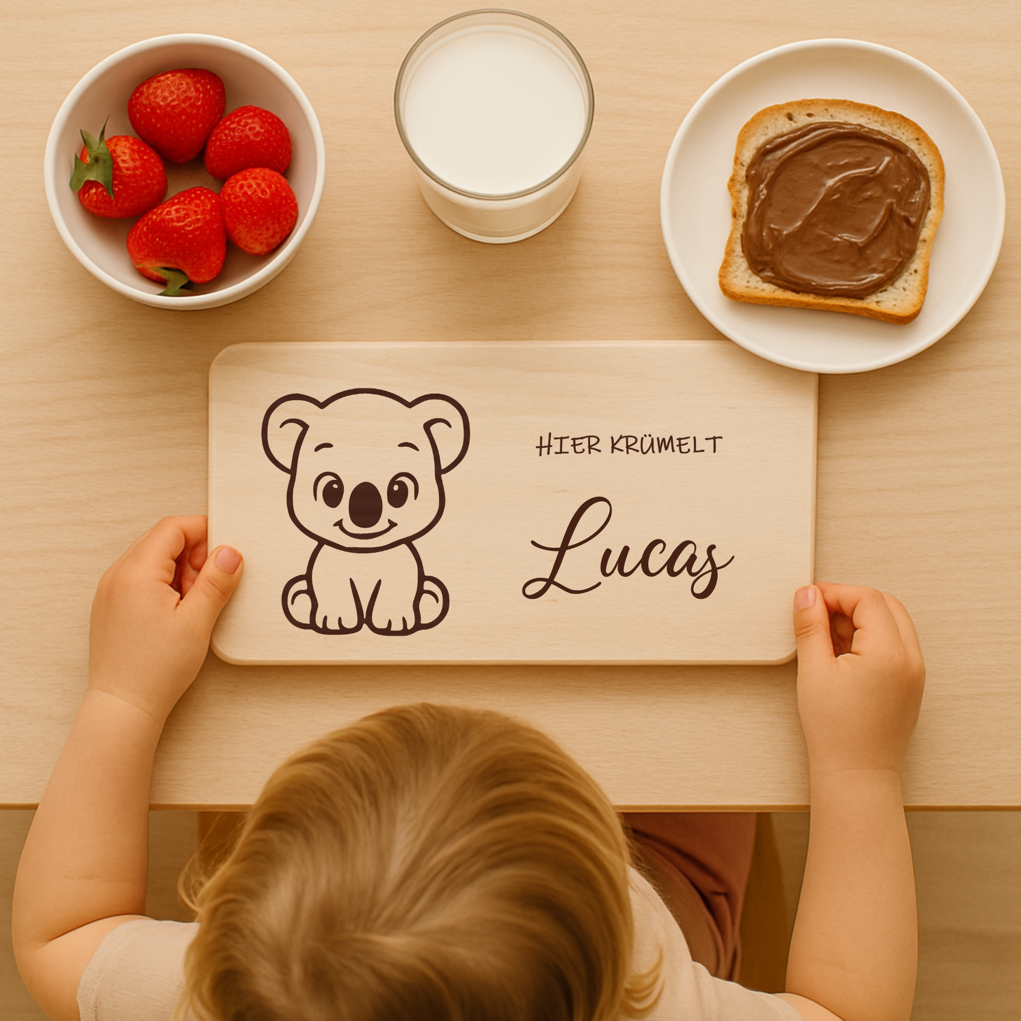 Frühstücksbrettchen mit BabyKoala-Gravur