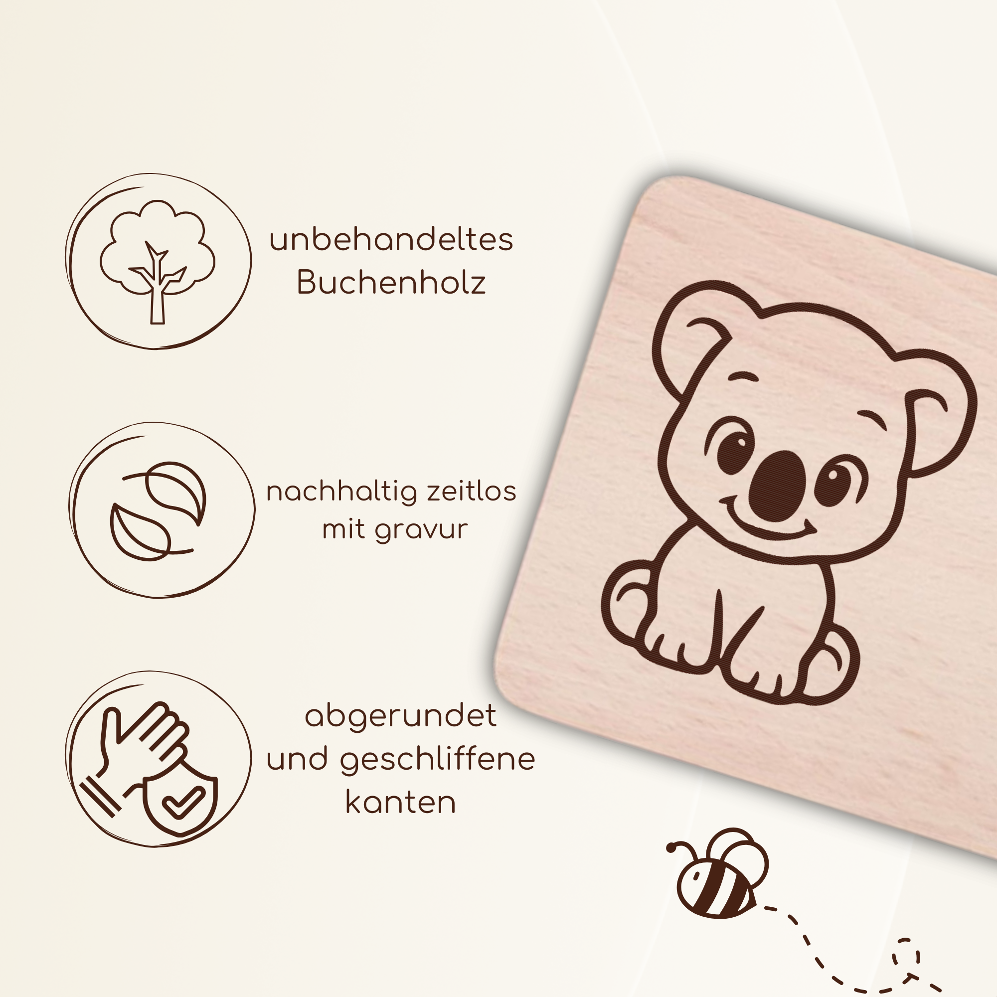 Frühstücksbrettchen mit BabyKoala-Gravur