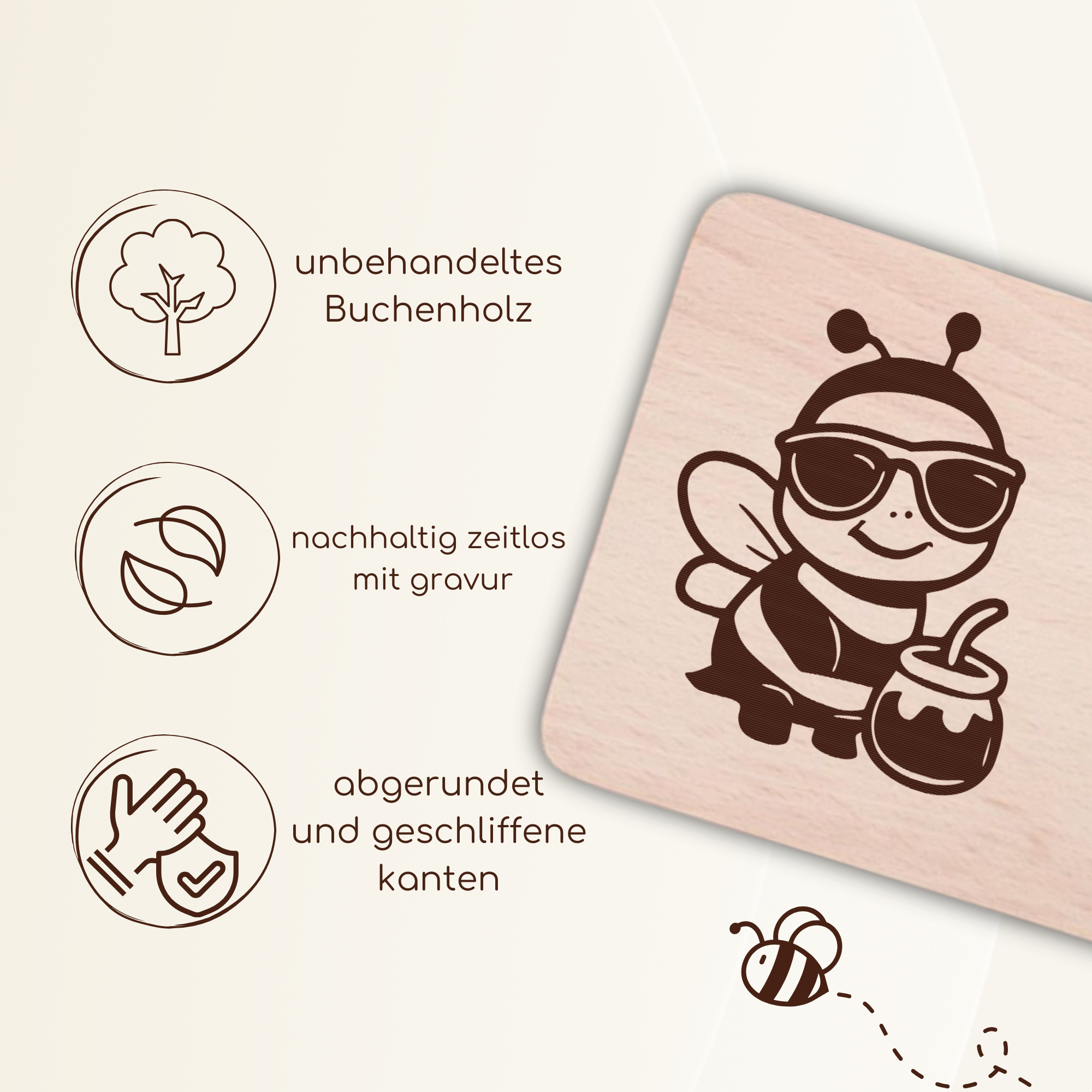 Frühstücksbrettchen mit BabyBiene-Gravur