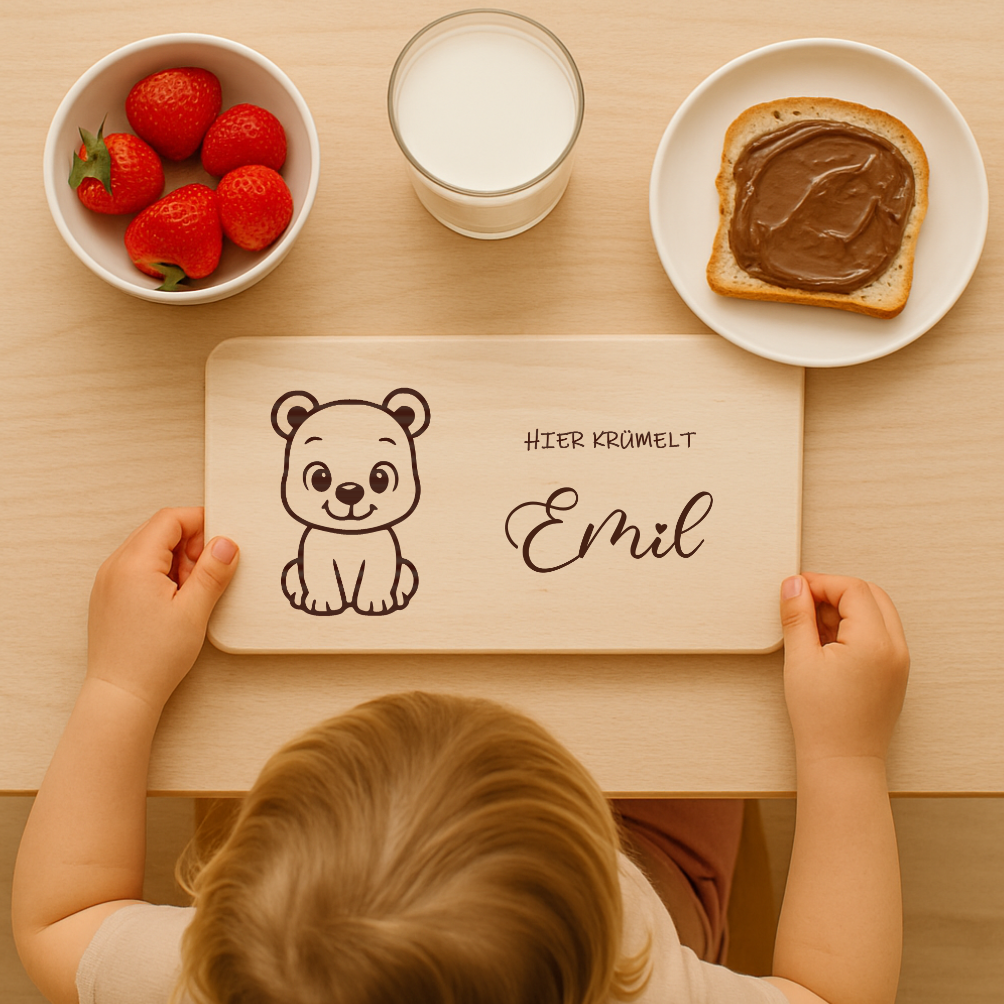 Frühstücksbrettchen mit BabyBär-Gravur