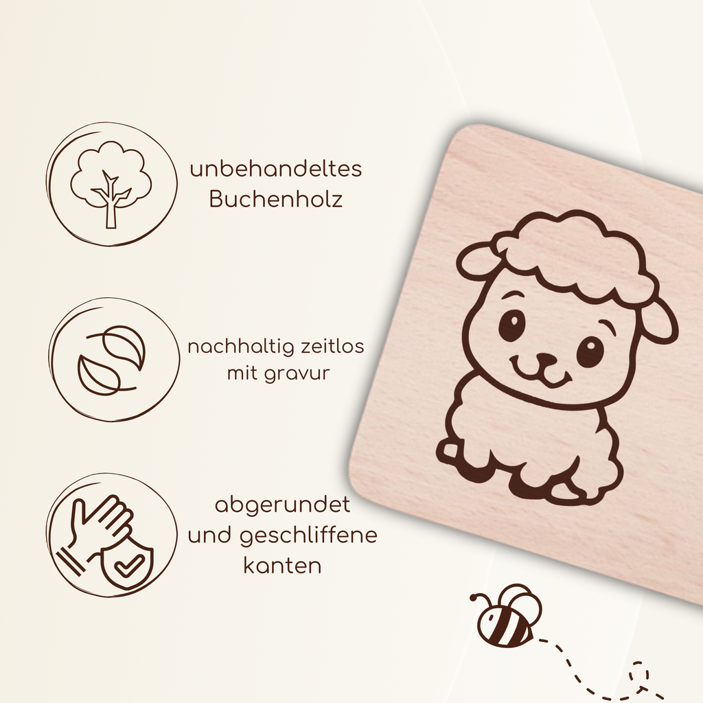 Frühstücksbrettchen mit BabySchaf-Gravur
