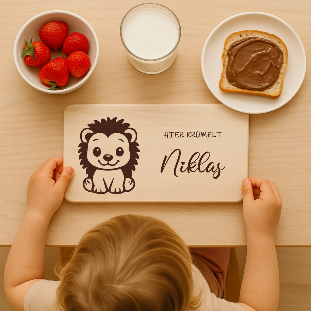 Frühstücksbrettchen mit BabyIgel-Gravur