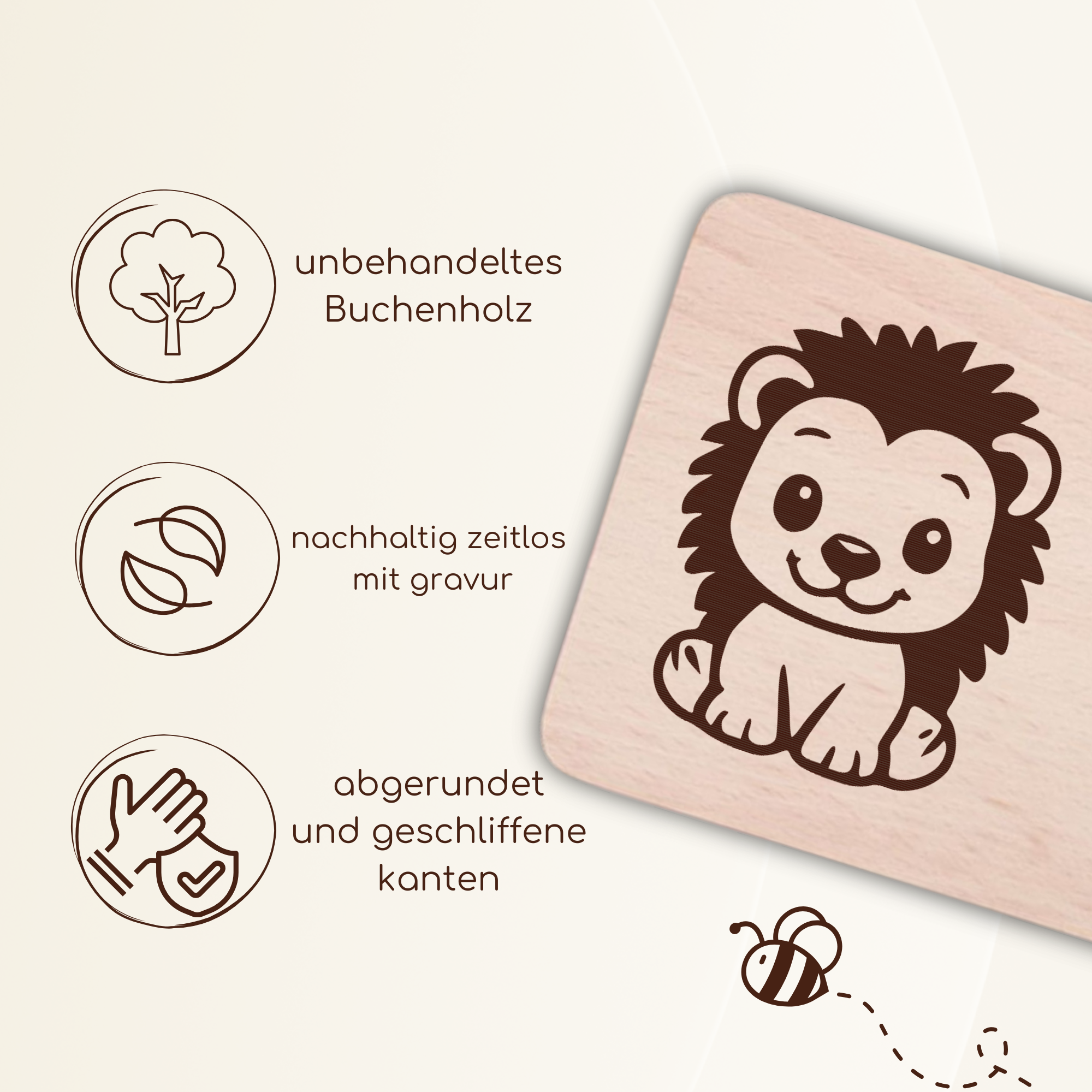 Frühstücksbrettchen mit BabyIgel-Gravur