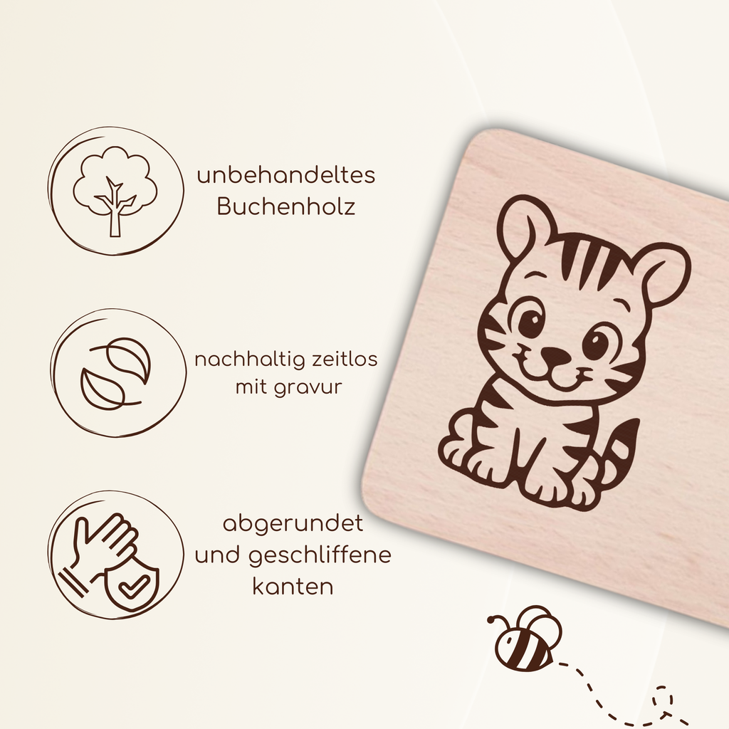Frühstücksbrettchen mit BabyTiger-Gravur