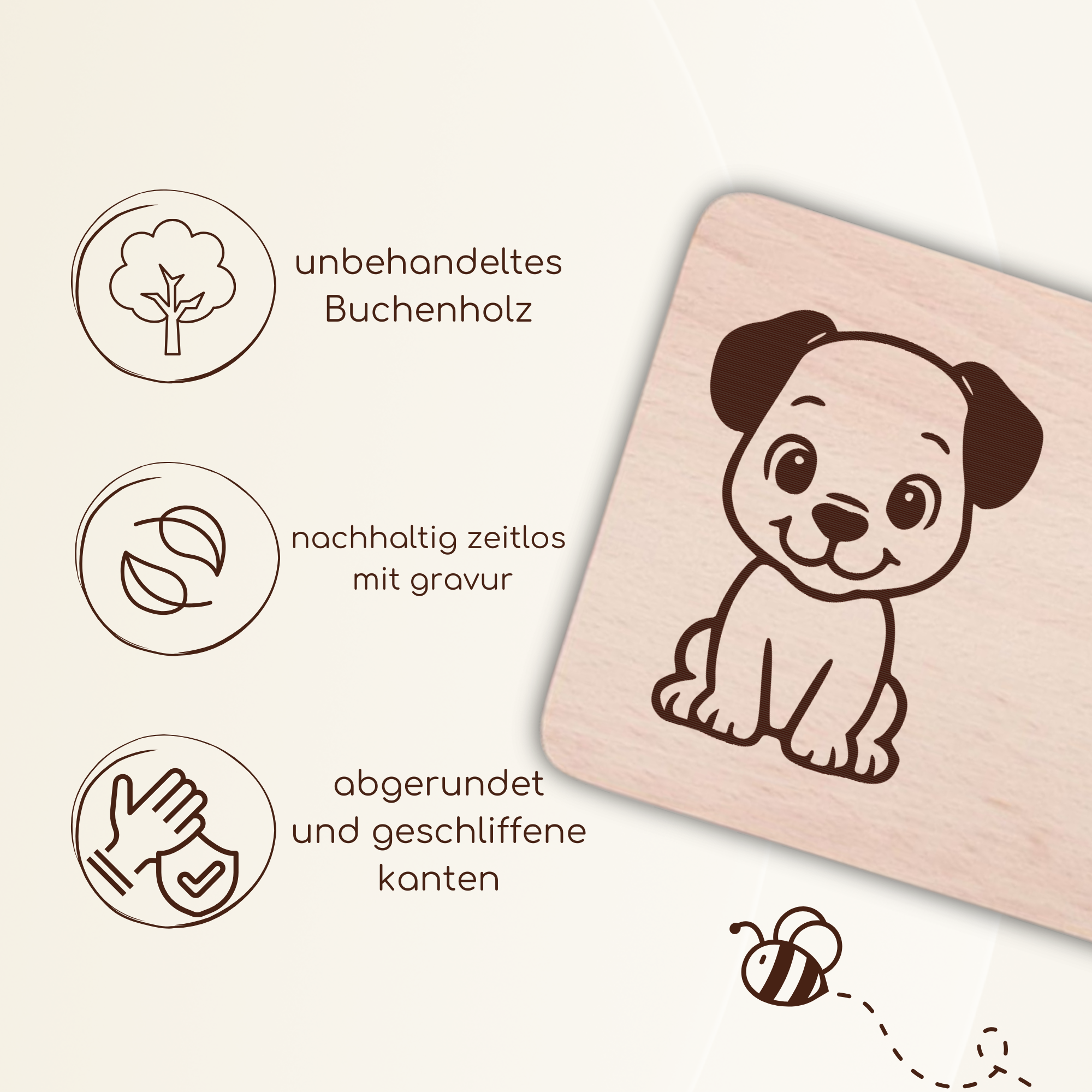 Frühstücksbrettchen mit BabyWelpe-Gravur