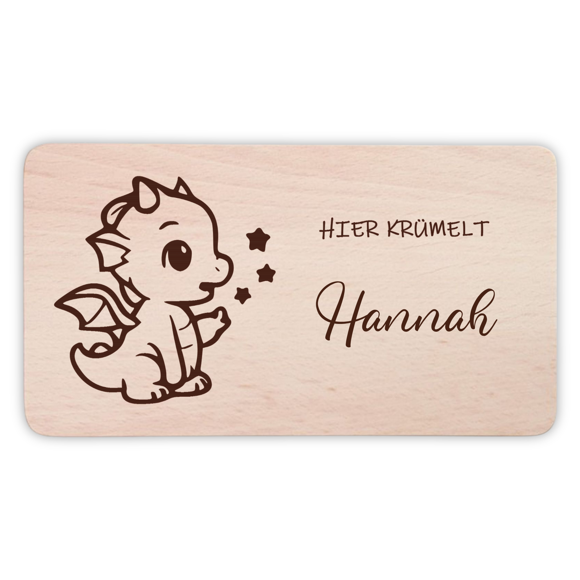 Frühstücksbrettchen mit BabyDrache2-Gravur