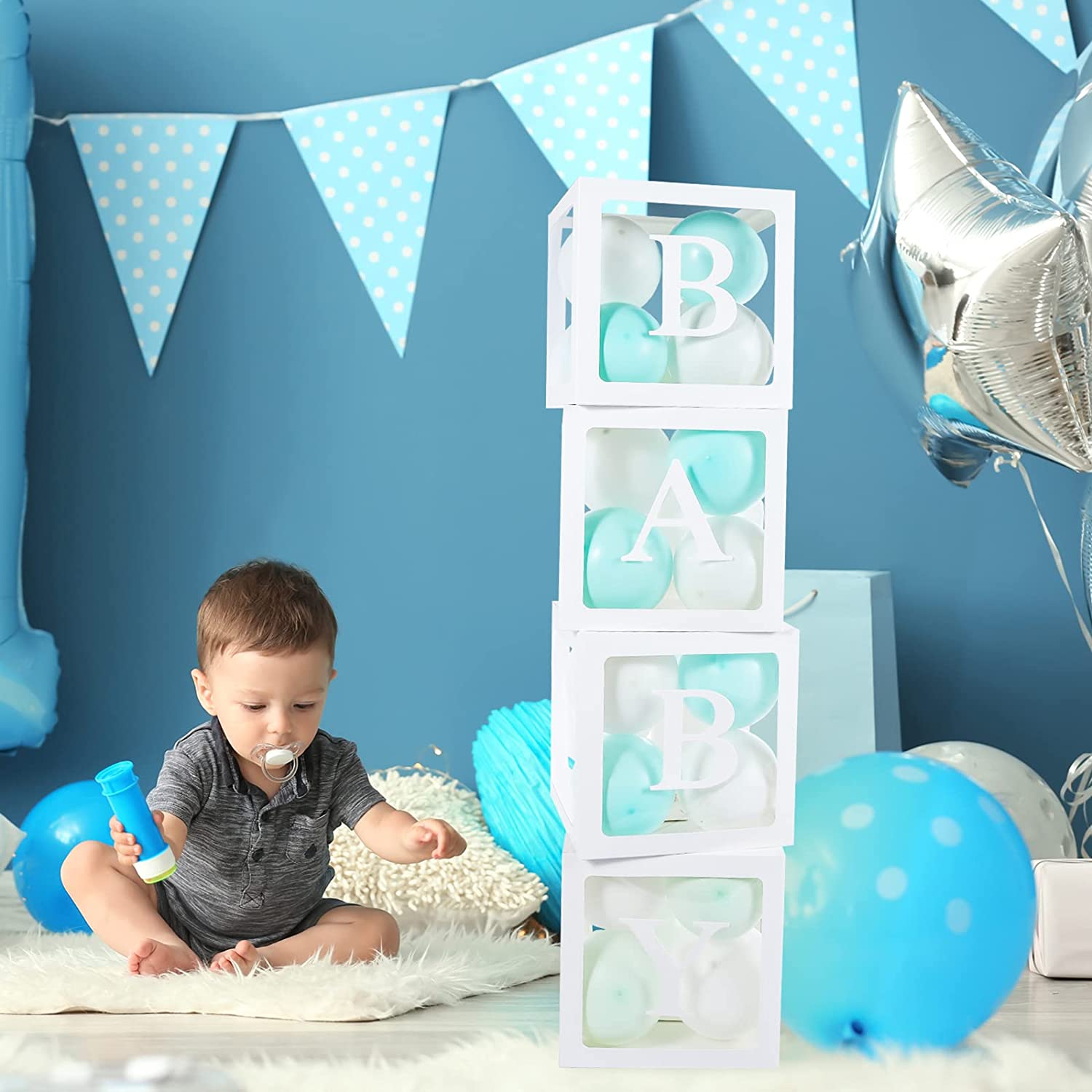 Transparente Luftballon Boxen "Baby"