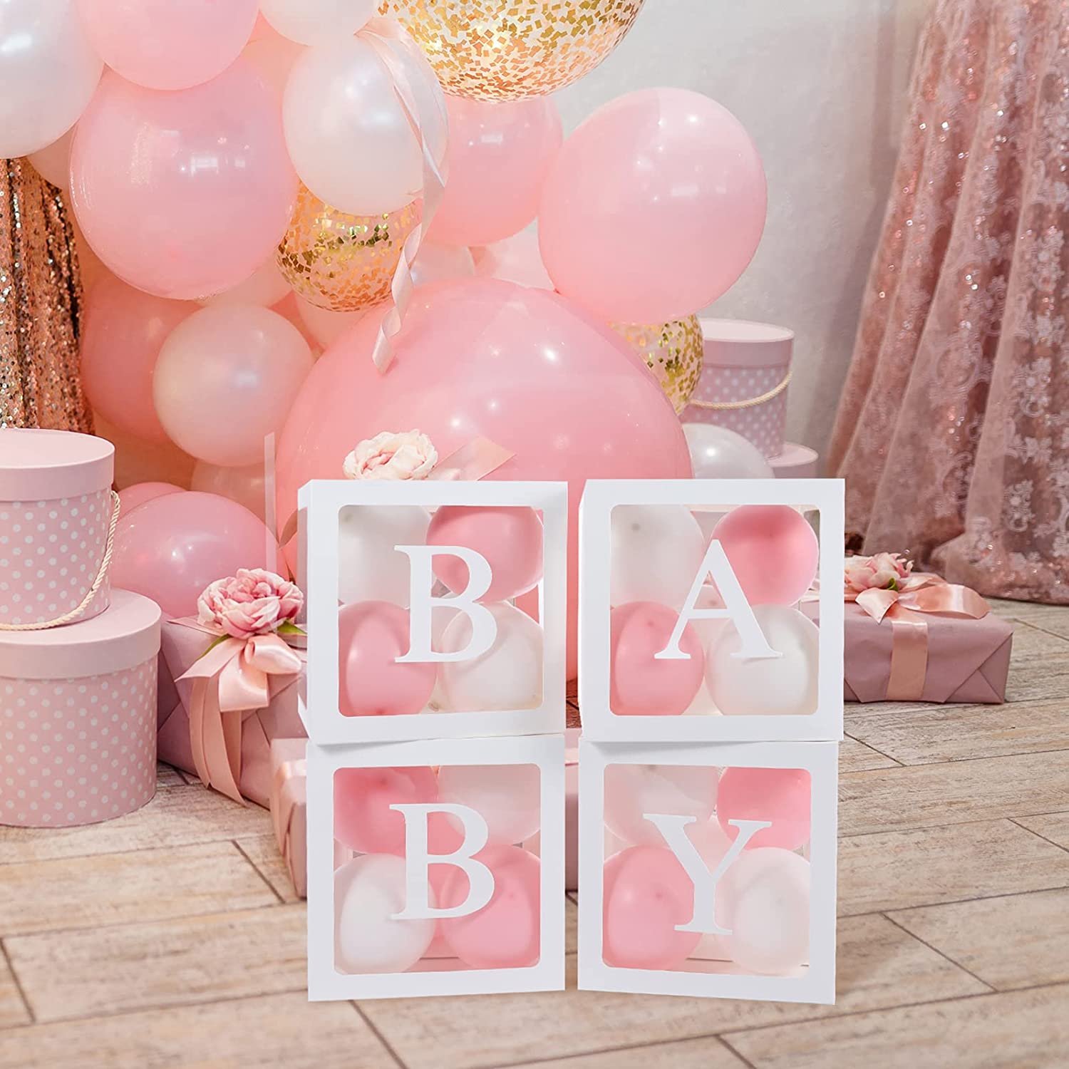 Transparente Luftballon Boxen "Baby"
